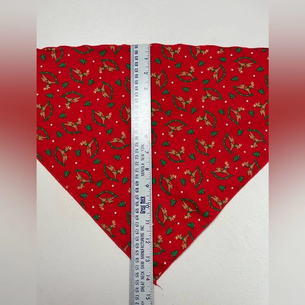 Red over the collar dog/ cat Bandana with Christmas Print